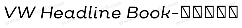 VW Headline Book字体转换
